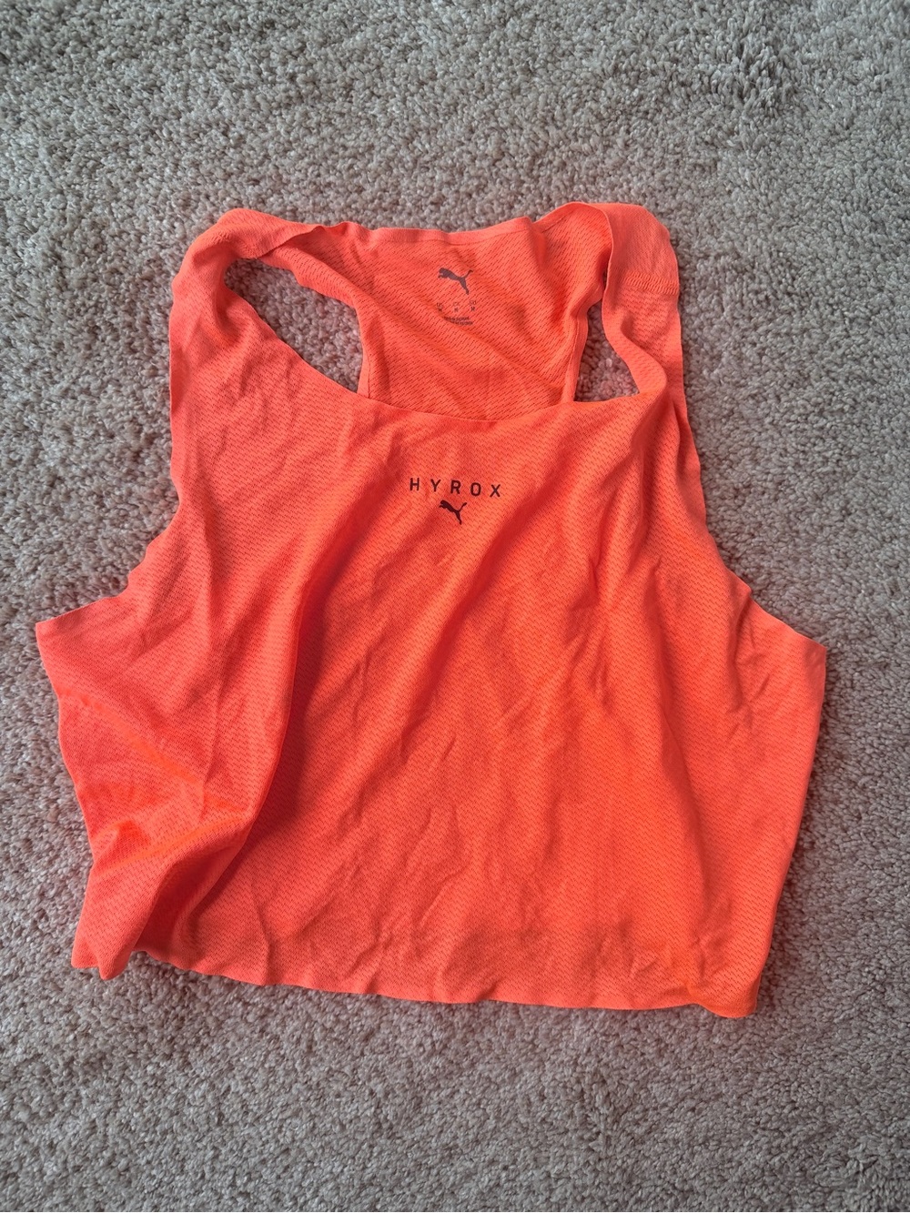 Puma Neon Orange Racerback Training Tank Top
